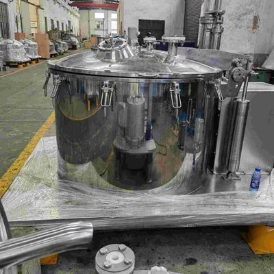 Quatro centrifugador de processamento químico da cesta do centrifugador 400L da descarga da parte superior do ponto