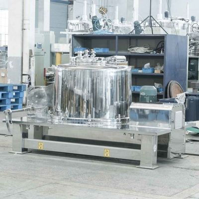 Centrifugador vertical manual da descarga da parte superior de 320L 1000rpm para sabores químicos